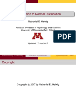 Introduction To Normal Distribution: Nathaniel E. Helwig