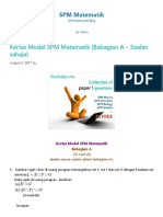 Kertas Model SPM Matematik (Bahagian A - Soalan Sahaja) - SPM Matematik