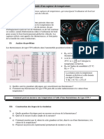 Etude D'un Capteur de Température: I) Situation Problème