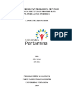 LAPORAN KP PT PERTAMINA (PERSERO) - JULYO SECHAR - 103116014 - MN16 - UNIVERSITAS PERTAMINA