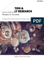 Dissertation and Scholarly Research Recipes For Success