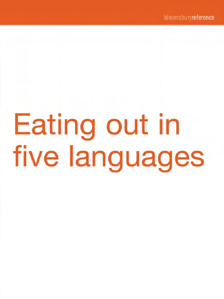 Eating Out in Five Languages, PDF, Zucchini