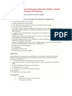 Debilidad Principal del Sistema Educativo Público