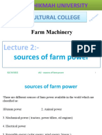Darul Hikmah University Lecture on Farm Power Sources