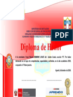 DIPLOMA DE HONOR 2020