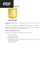 Javascript Tutorial: Where Javascript Is Used