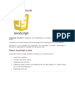 Javascript Tutorial: Where Javascript Is Used