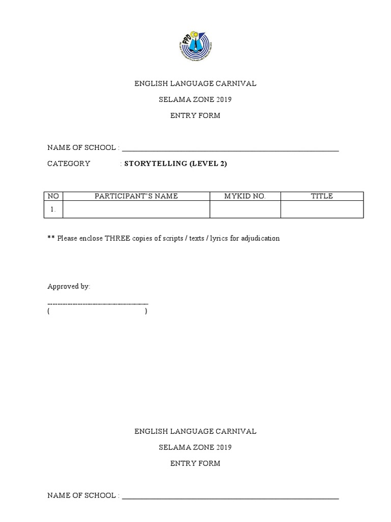 Entry Forms | PDF | Poetry | Writing