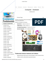 Computer - Hardware: Relationship Between Hardware and Software