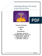 Topic 6 - Provisions Regarding Advance Tax Under Income Tax Act 1961 - Corporate Tax Planning