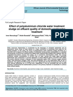 Effect of Polyaluminium Chloride Water Treatment Sludge On Effluent Quality of Domestic Wastewater Treatment