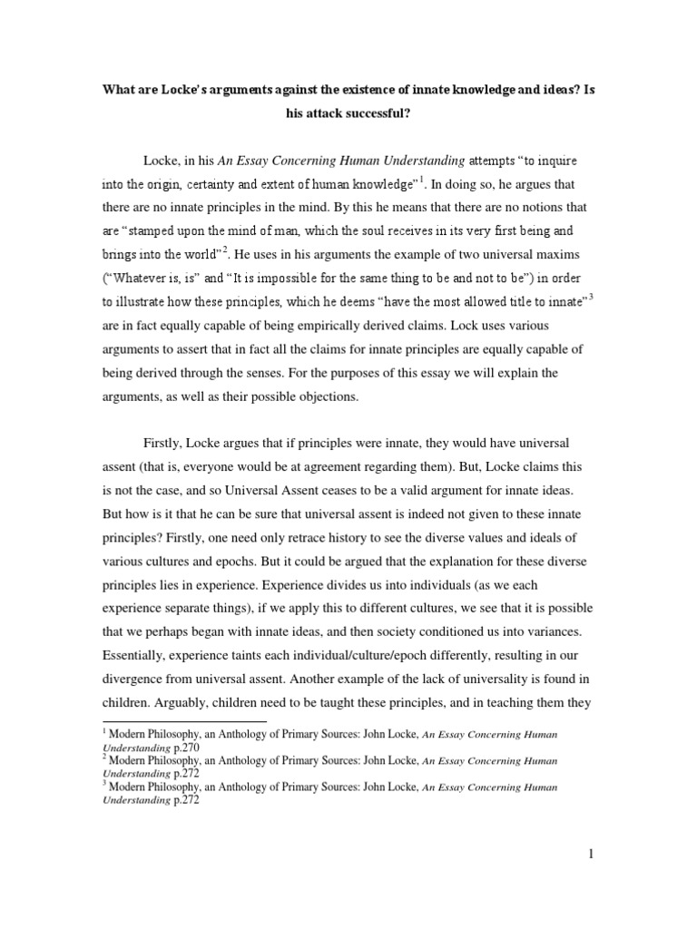 Innate ideas essay picture