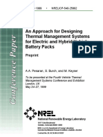 An Approach For Designing Thermal Management Systems For Electric and Hybrid Vehicle Battery Packs
