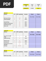 SET REP (Repetition) Intensity Week 3 Week 4: Excercise 1 RM Duration Block