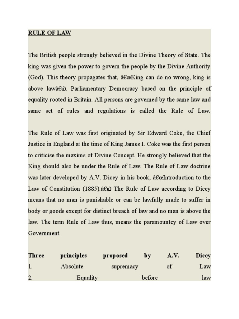 Rule of Law | PDF | Rule Of Law | U.S. State