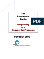The Proponent's Guide:: Responding Toa Request For Proposals