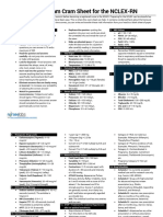 NCLEX Cram Sheet for Nursing Students