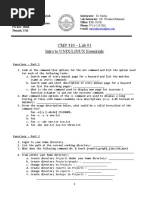 CMP 310 - Lab #1 Intro To UNIX/LINUX Essentials