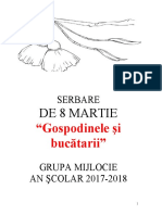 Serbare de 8martie Gospodinele Si Bucatarii Grupa Mijlocie