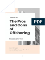 The Pros and Cons of Offshoring - Literature Review