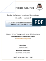 AARBAT Fadoua, Projet de Fin D'études, Gestion Des Entreprises 2020