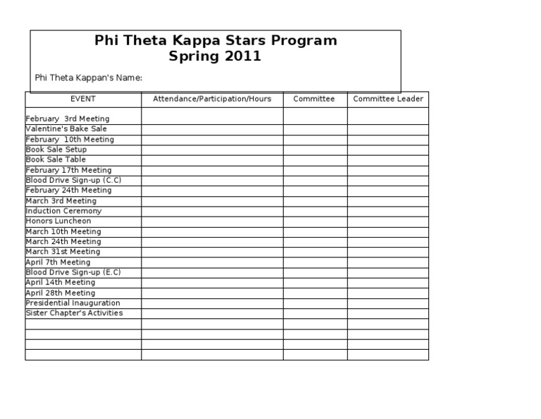 Phi Theta Kappa Spring 2011 Events | PDF | Religion & Spirituality