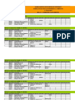 1st Semester Class Schedule 2013