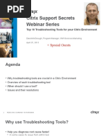 Citrix Support Secrets Webinar Series: + Special Guests