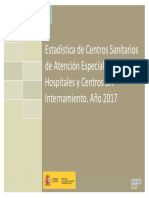 Estadisticas Centros Sanitarios 2017