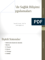 2 - Türkiye'de Sağlık Bilişimi Uygulamaları