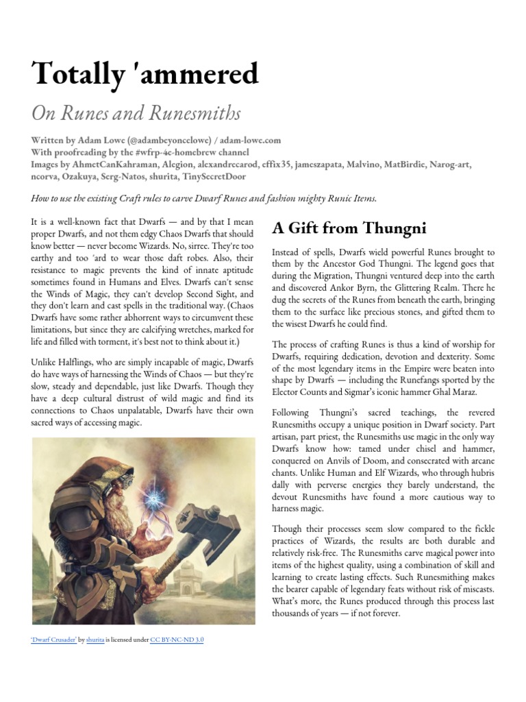 R7 Special - Totally 'Ammered - Runesmithing | PDF | Runes | Guild