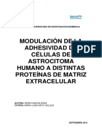 MODULACIÓN DE LA ADHESIVIDAD DE CÉLULAS DE ASTROCITOMA