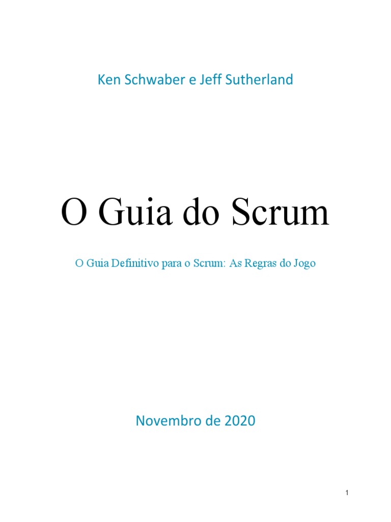 2020 Scrum Guide PortugueseBR | PDF | Scrum (desenvolvimento de ...