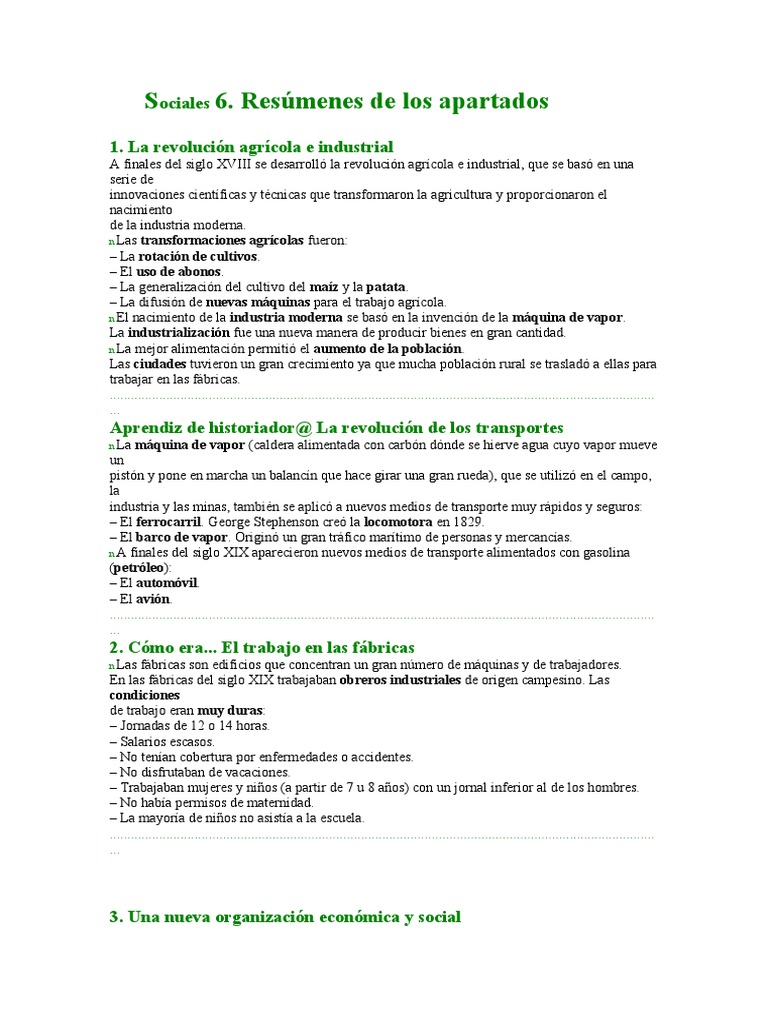 Tema 6 de Sociales de 6º Primaria Vicens Vives | PDF | Revolución ...