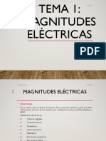 Magnitudes eléctricas: Intensidad, tensión, resistencia, capacidad y más