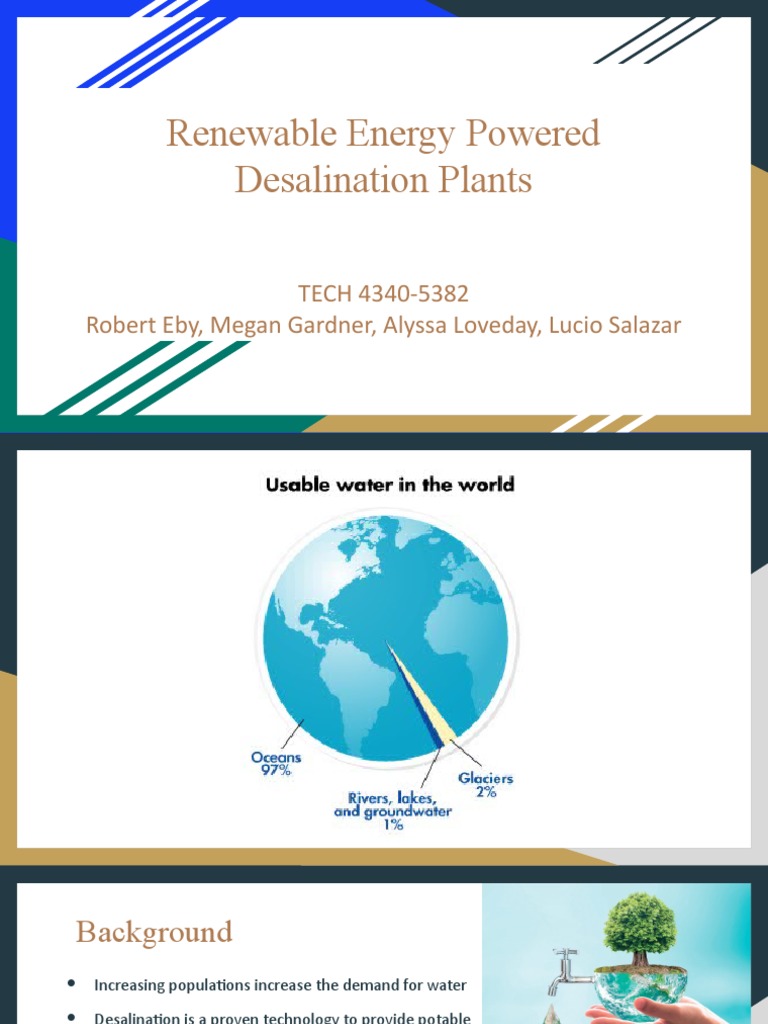 Renewable Energy Desalination | PDF | Desalination | Water Scarcity