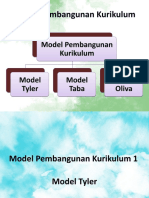 Model Kurikulum Tyler, Taba Dan Oliva