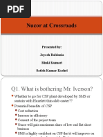 Nucor at Crossroads: Presented By: Jayesh Baldania Rinki Kumari Satish Kumar Keshri