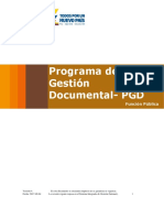Programa de Gestion Documental PGD