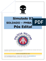 PMBA SIMULADO 02 PÓS EDITAL SD 2019 Eu Na Polícia