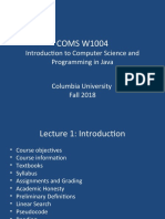 COMS W1004: Introduction To Computer Science and Programming in Java