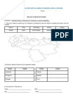Evaluación Paisaje Geografico y División Politico-Territorial de Venezuela.