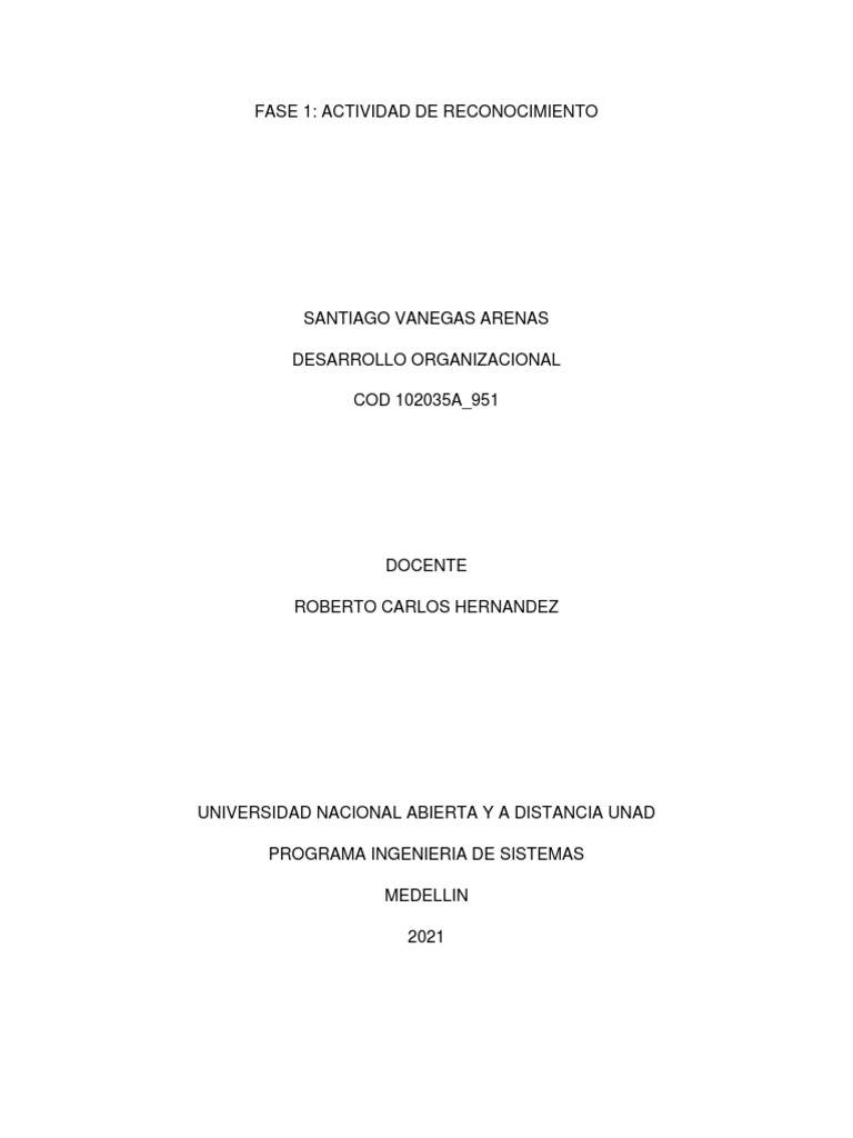 Desarrollo Organizacional Mapa Conceptual Unad | PDF | Desarrollo