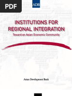 Download Institutions for Regional Integration Toward an Asian Economic Community by Asian Development Bank SN49453918 doc pdf