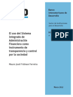 El Uso Del Sistema Integrado de Administración Financiera Como Instrumento de Transparencia y Control Por La Sociedad