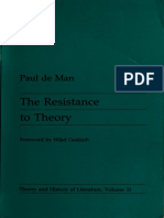 (Vol.33) Paul de Man - The Resistance To Theory