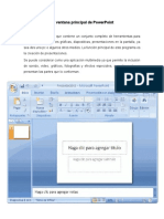 Descripción de la ventana principal de PowerPoint