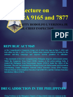 Lecture On RA 9165 and RA 7877
