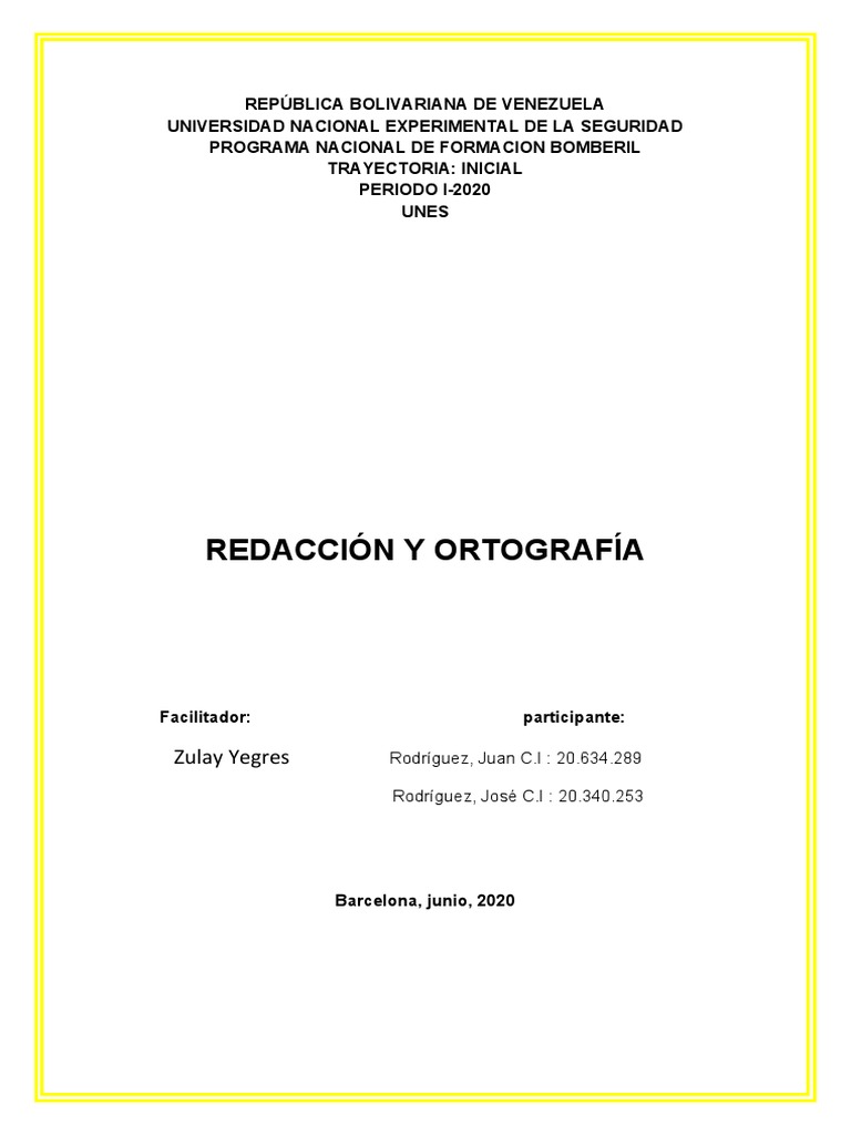 Ejercicios de Redacción y Ortografía | PDF | Fonética | Voz humana