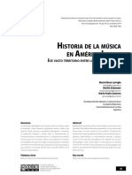 Historia de La Música en América Latina. Ese Vasto Territorio Entre Lo Propio y Lo Ajeno